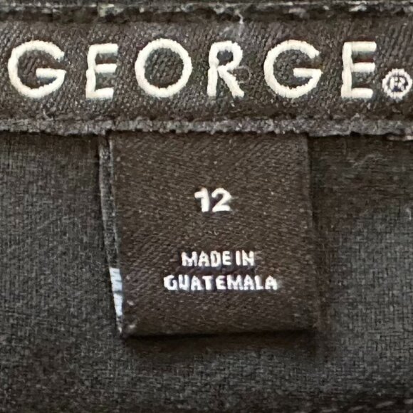 George Black Short Pencil Skirt Women Size 12 Pleated - Picture 7 of 11